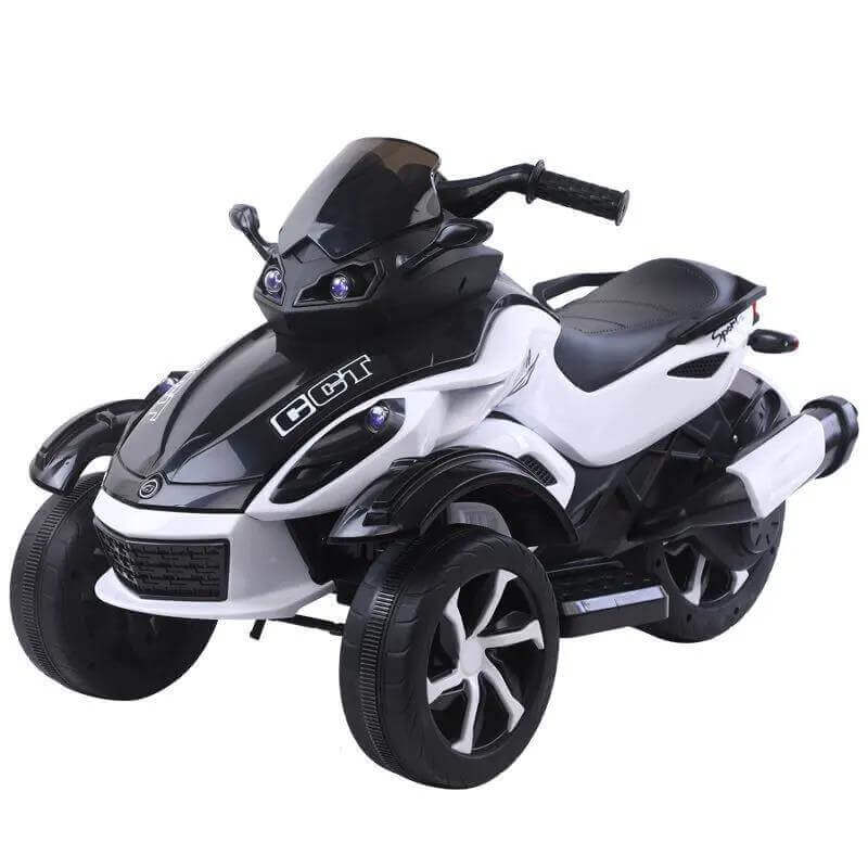 kidsvip 2 wheel atv bike rubberr wheels leather kids ride on white 3 (1)